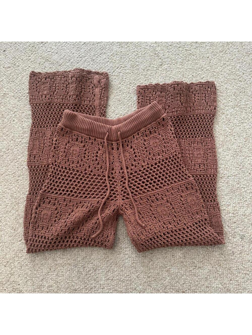 american eagle crochet pants